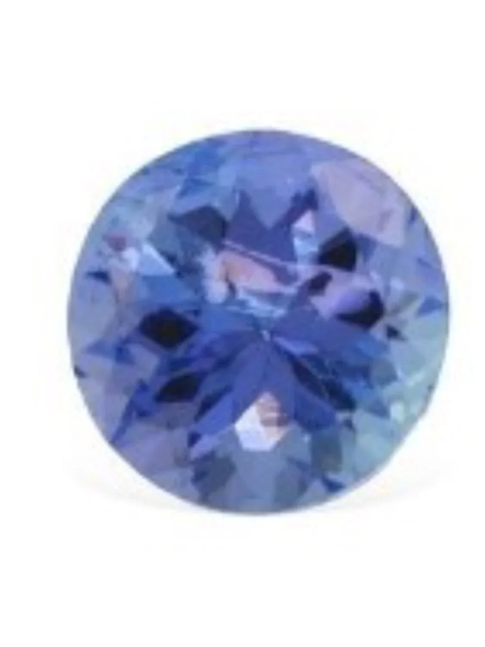 14Kt Yellow Gold Genuine 6mm Round Tanzanite Stud Earrings